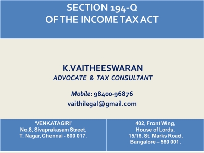 Section 194-Q of the Income Tax Act